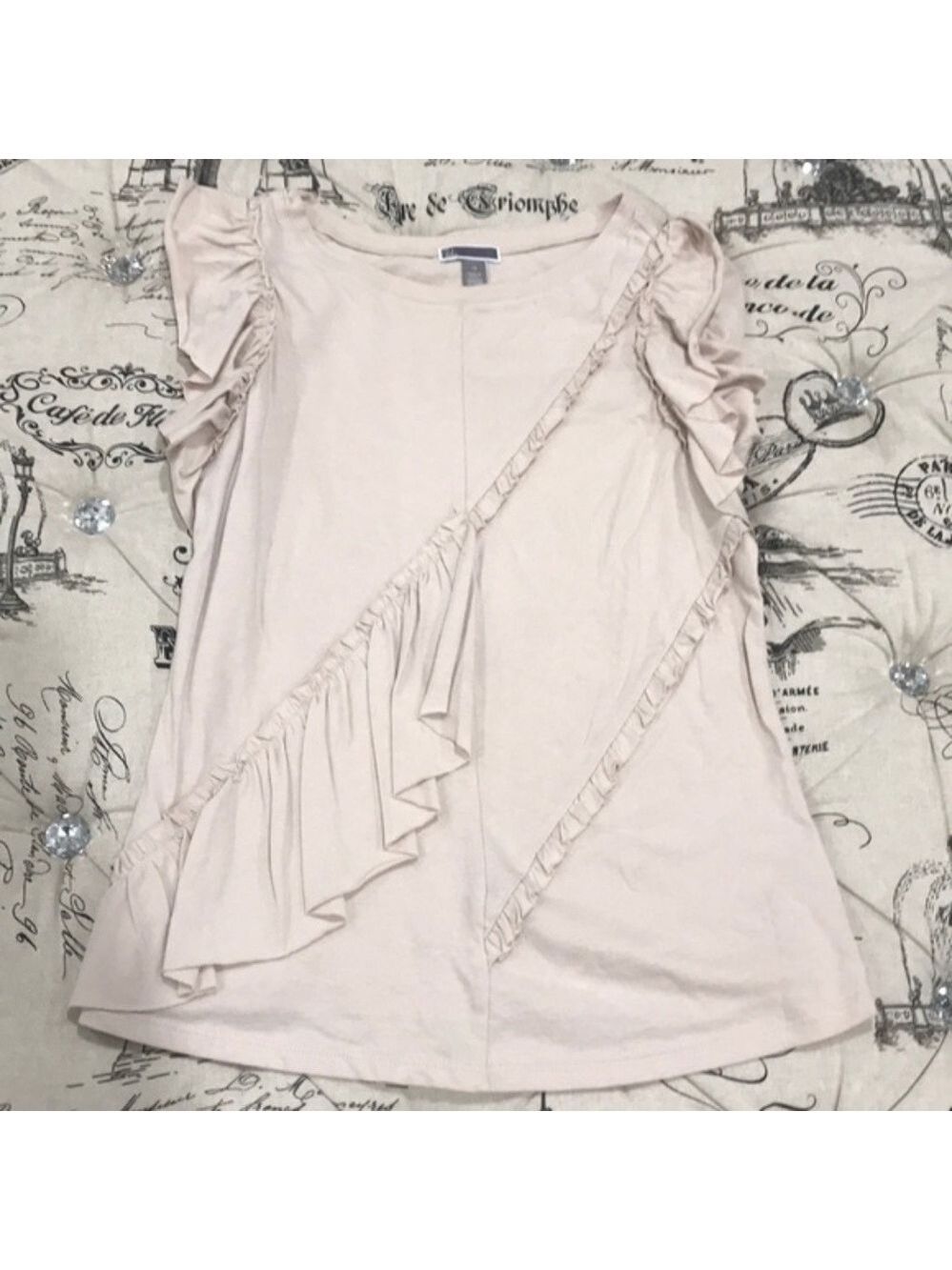 CHELSEA28 Asymmetrical Ruffle Top - Picture 3 of 6